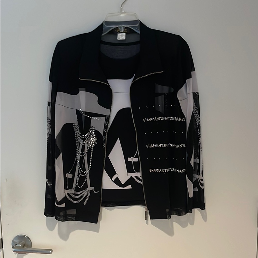 Soho Black and White Blazer Modern Fit